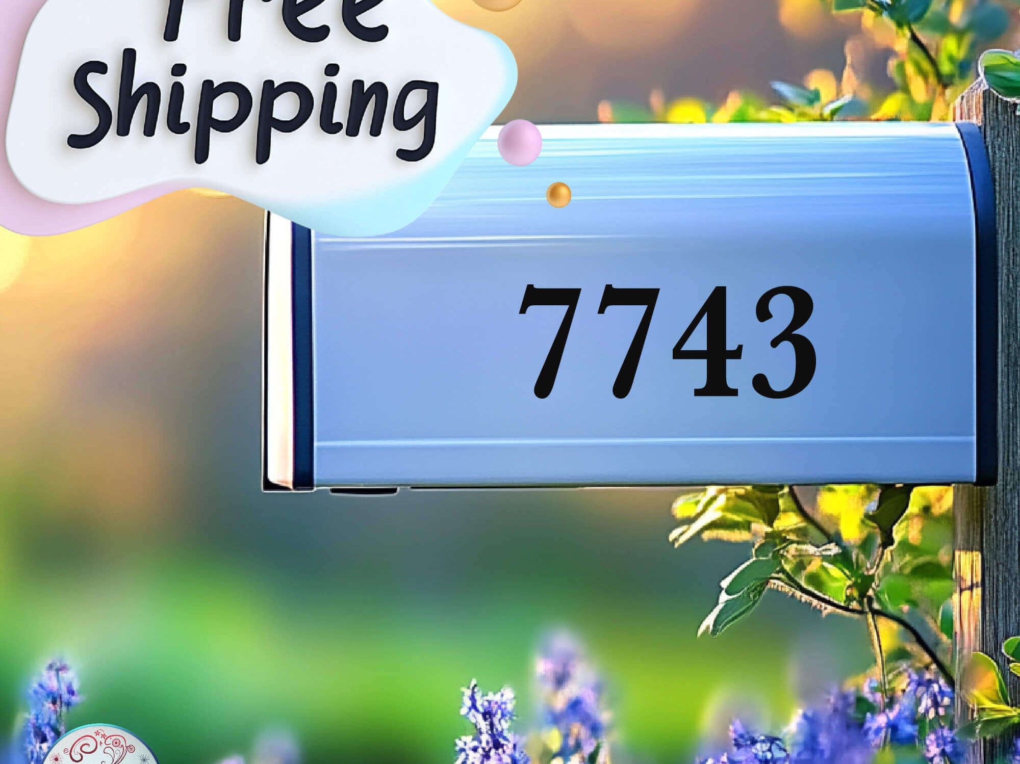 Reflective Address Numbers for Home Mailbox by Eastcoast Engraving