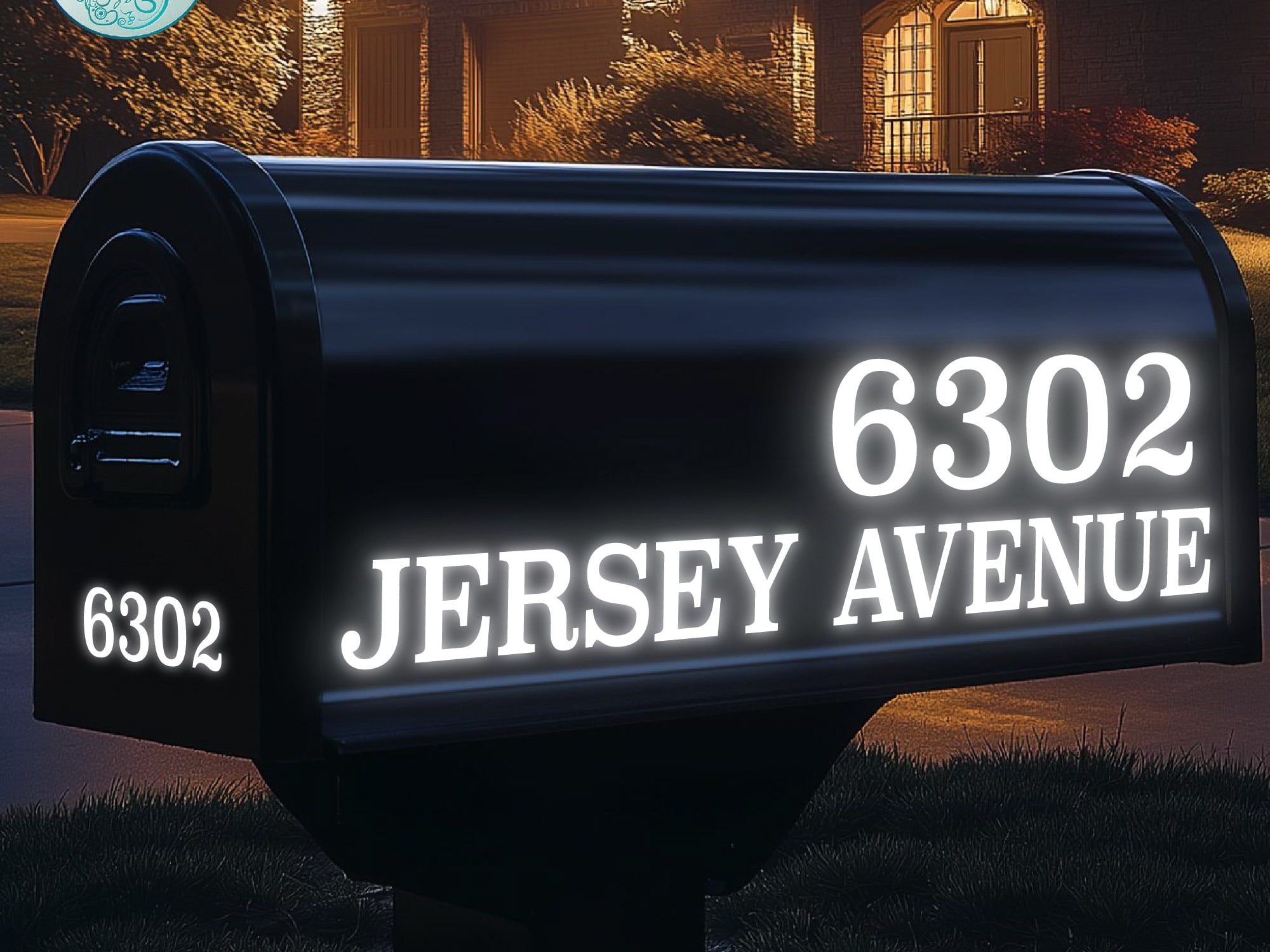 High-contrast reflective mailbox lettering that ensures your address is visible in low-light conditions