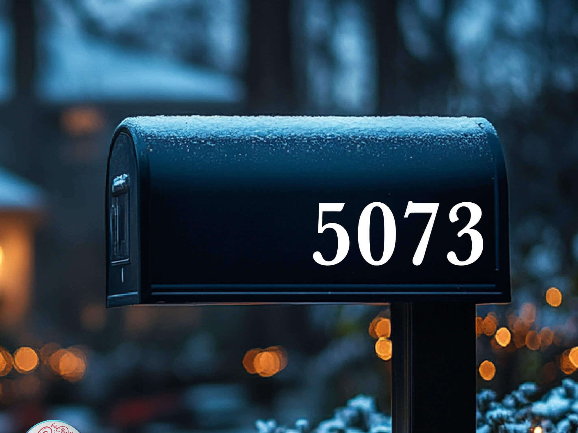 Reflective Mailbox Decal in Snow – Weatherproof and Durable