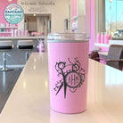 Custom scissors decal personalized pink cup