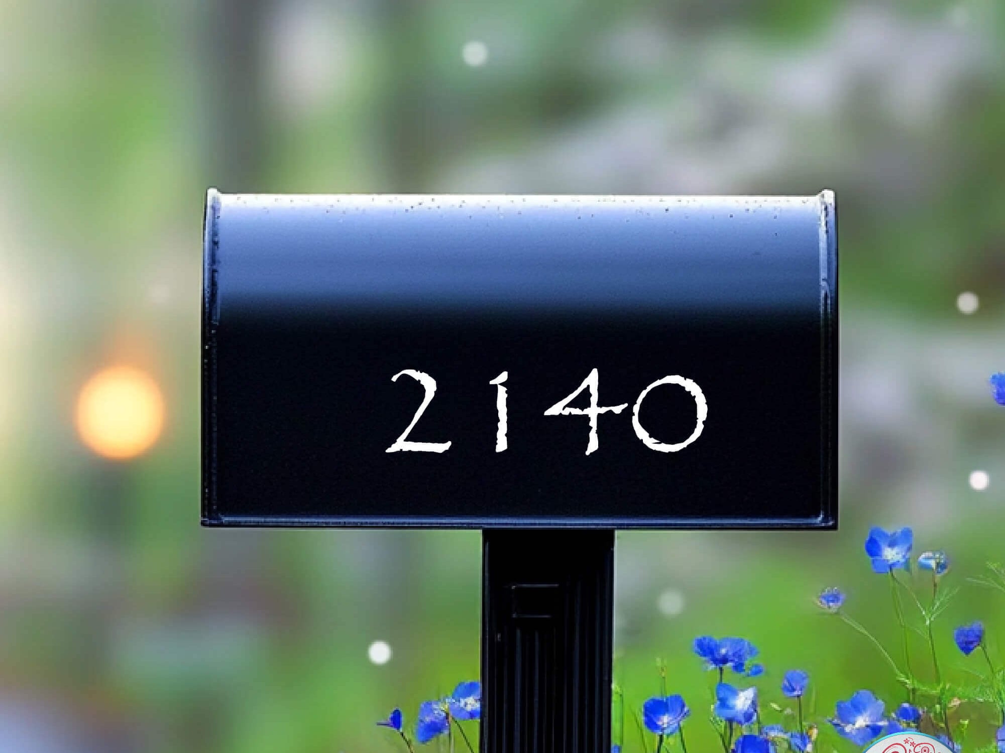 Reflective vinyl mailbox numbers providing enhanced nighttime visibility and durability.