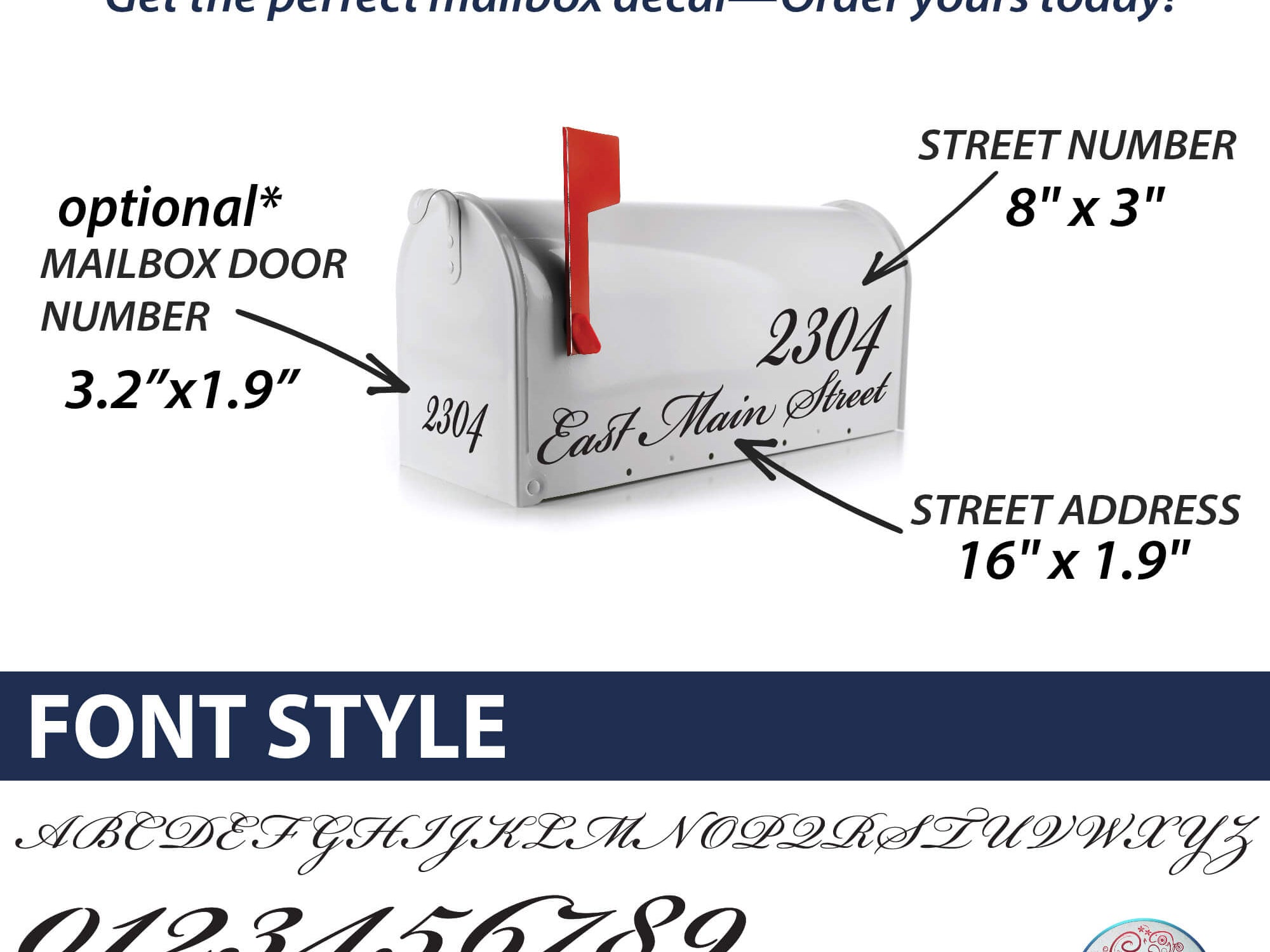 custom vinyl mailbox decal for home curb appeal