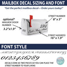 custom vinyl mailbox decal for home curb appeal