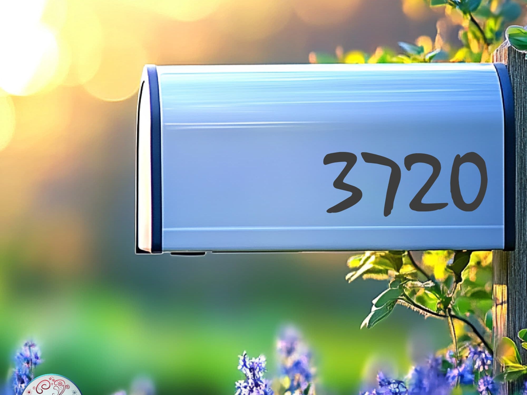 Modern customizable mailbox numbers for one or both sides of a mailbox