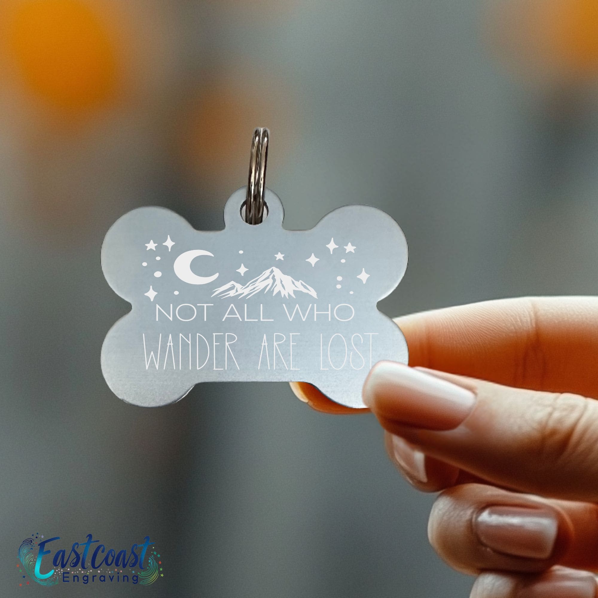 Stylish laser engraved pet tags for dogs and cats