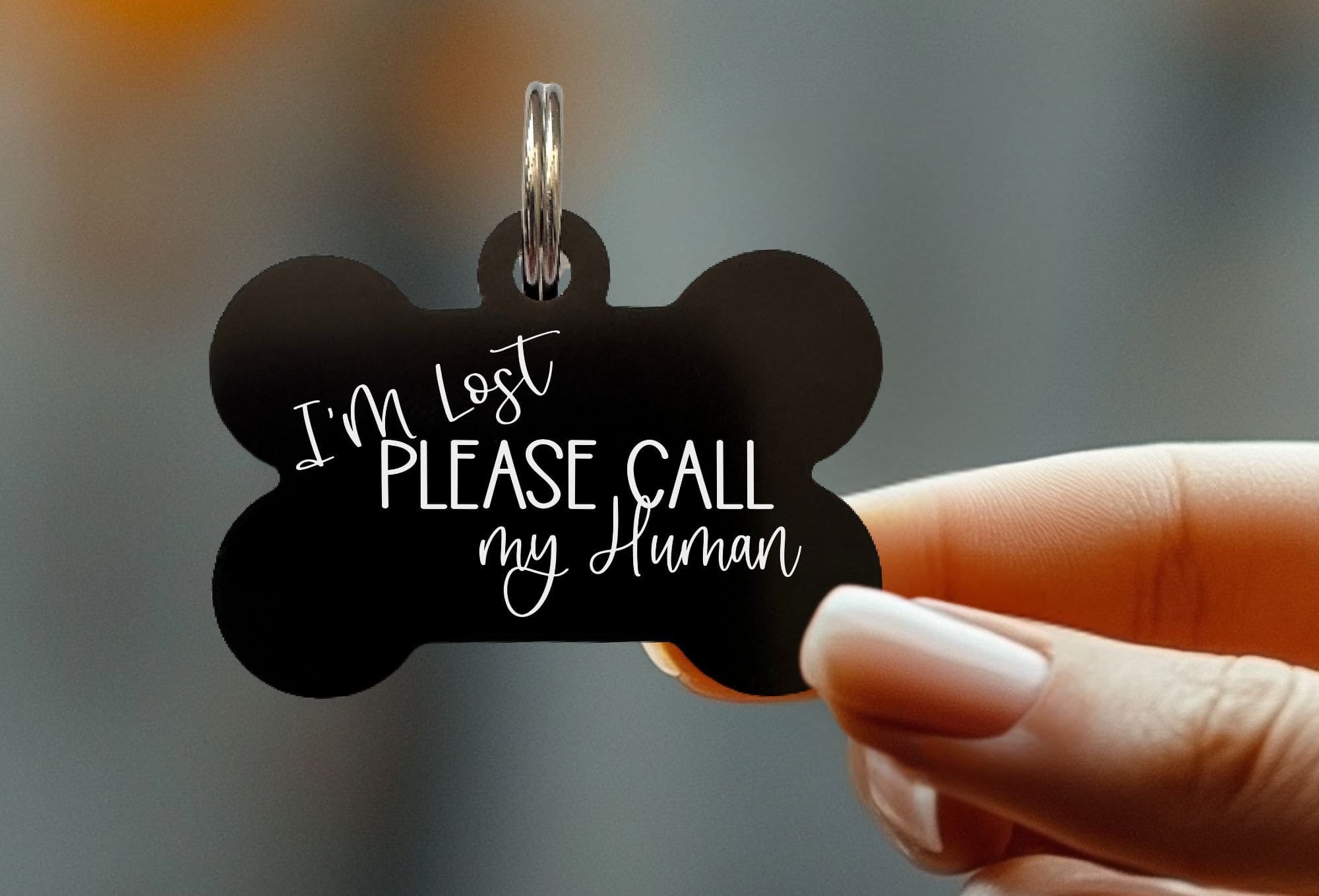 Personalized Pet ID Tag – "I’m Lost, Please Call My Human"