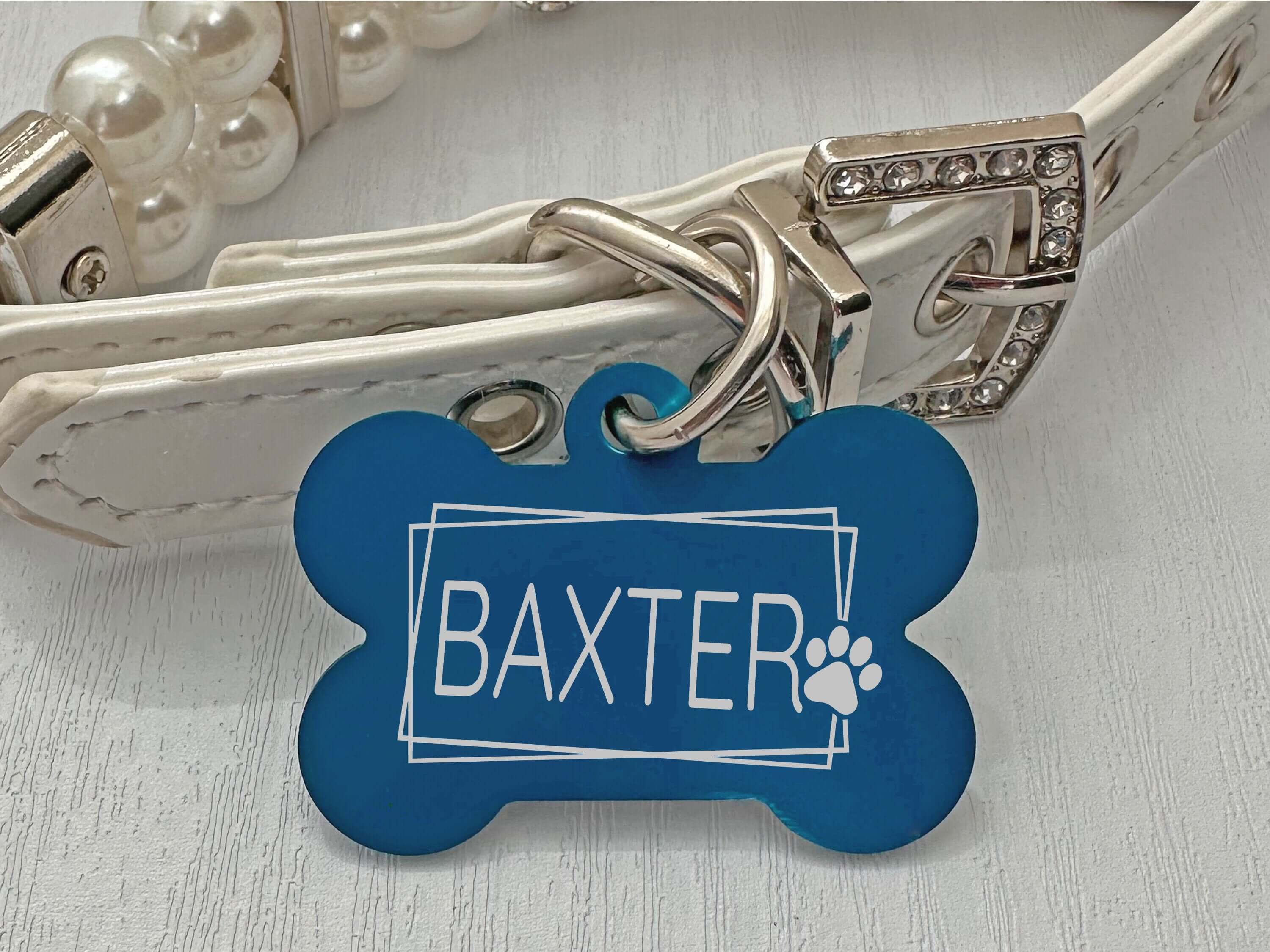 Customizable Artistic Paw Dog Tag – Durable & Colorful Pet ID - Eastcoast Engraving