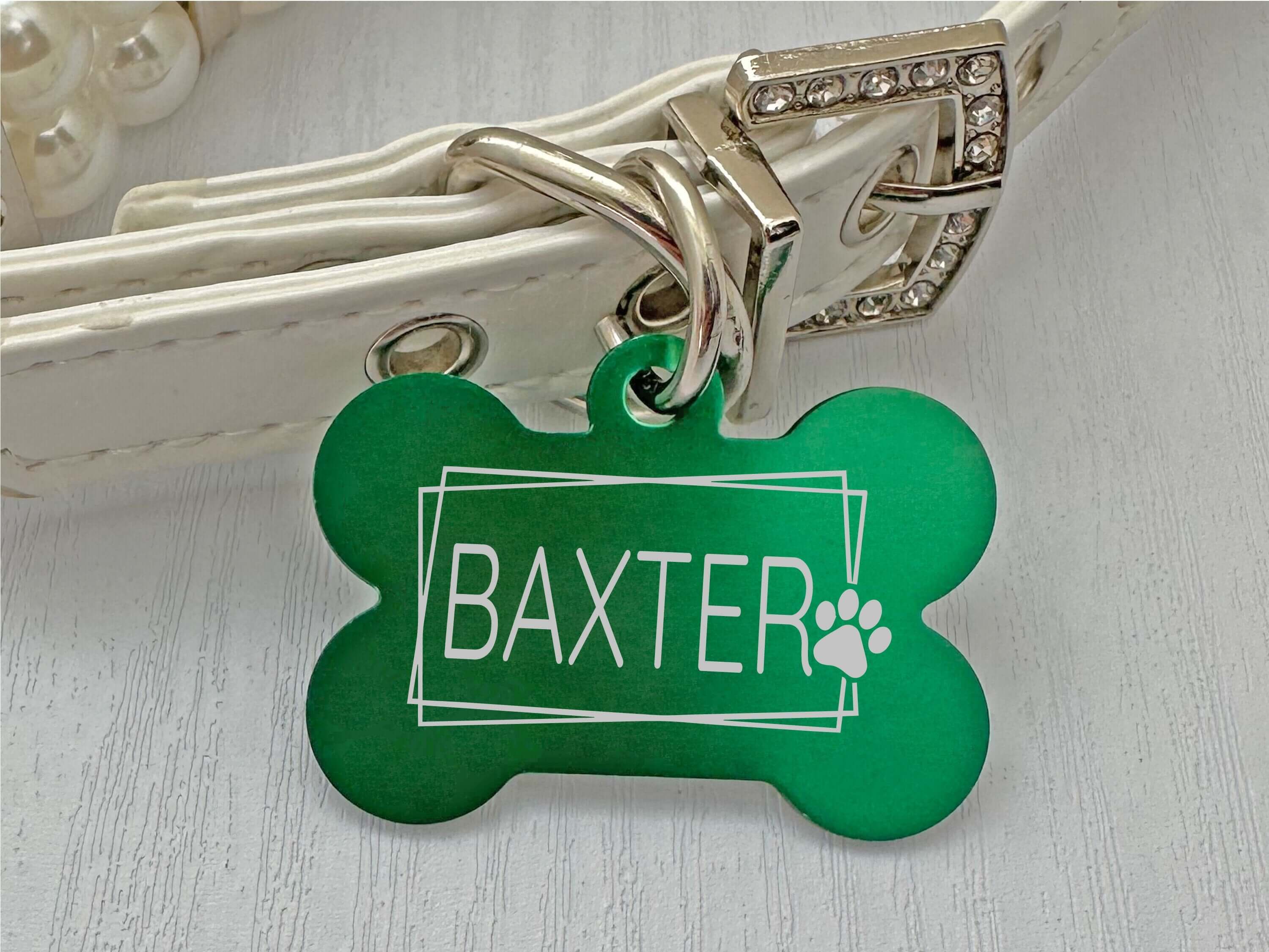 Customizable Artistic Paw Dog Tag – Durable & Colorful Pet ID - Eastcoast Engraving