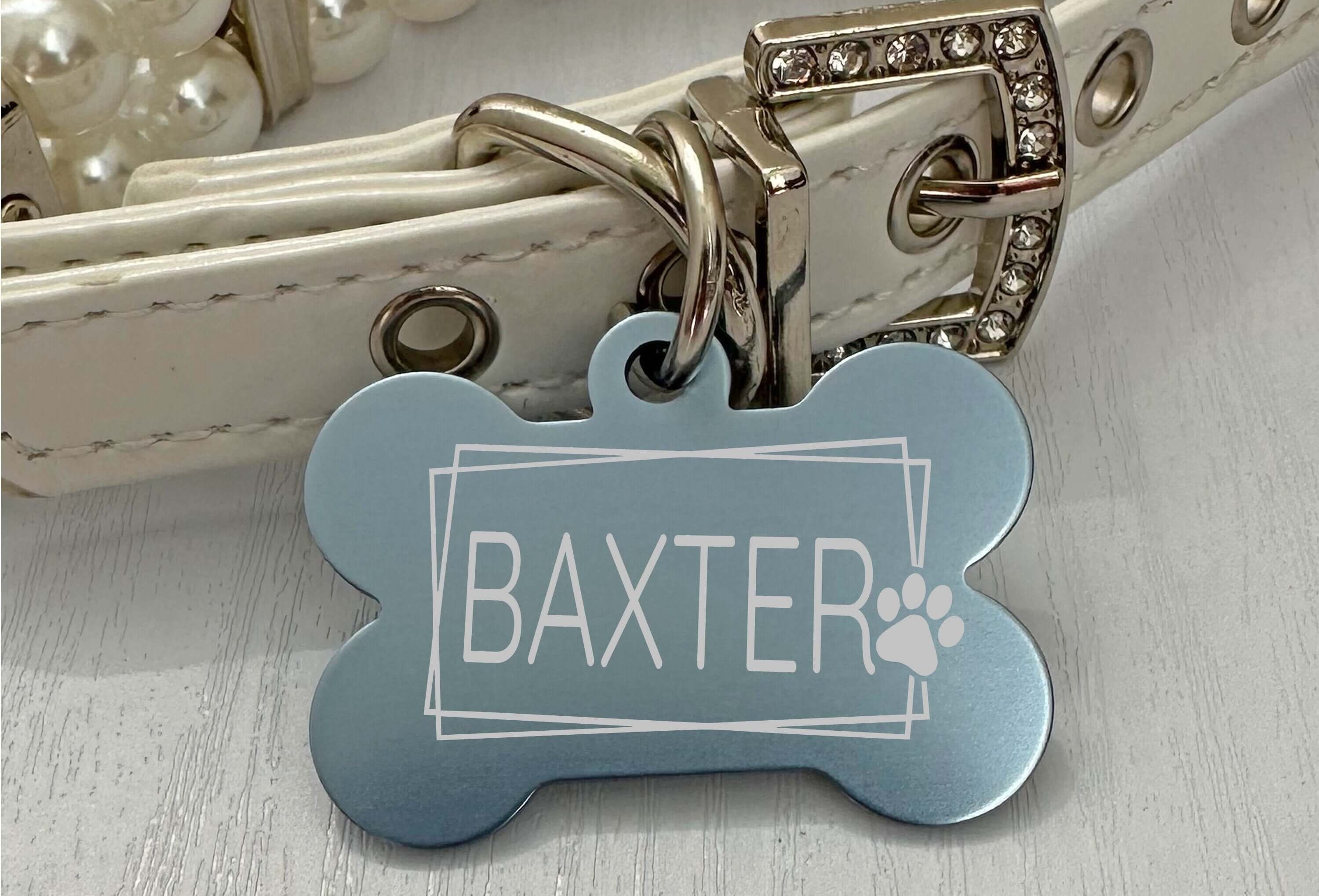 Customizable Artistic Paw Dog Tag – Durable & Colorful Pet ID - Eastcoast Engraving