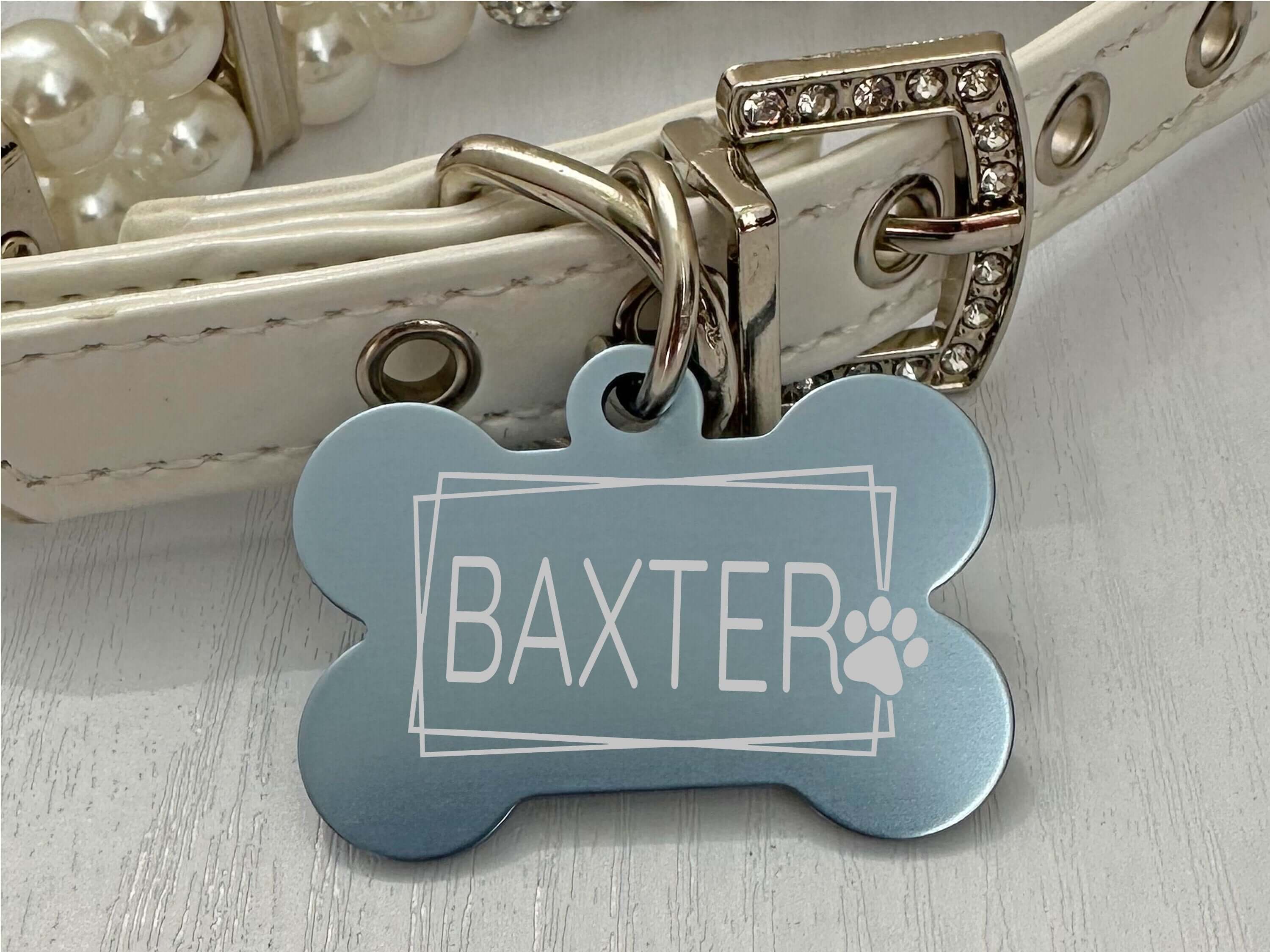 Customizable Artistic Paw Dog Tag – Durable & Colorful Pet ID - Eastcoast Engraving