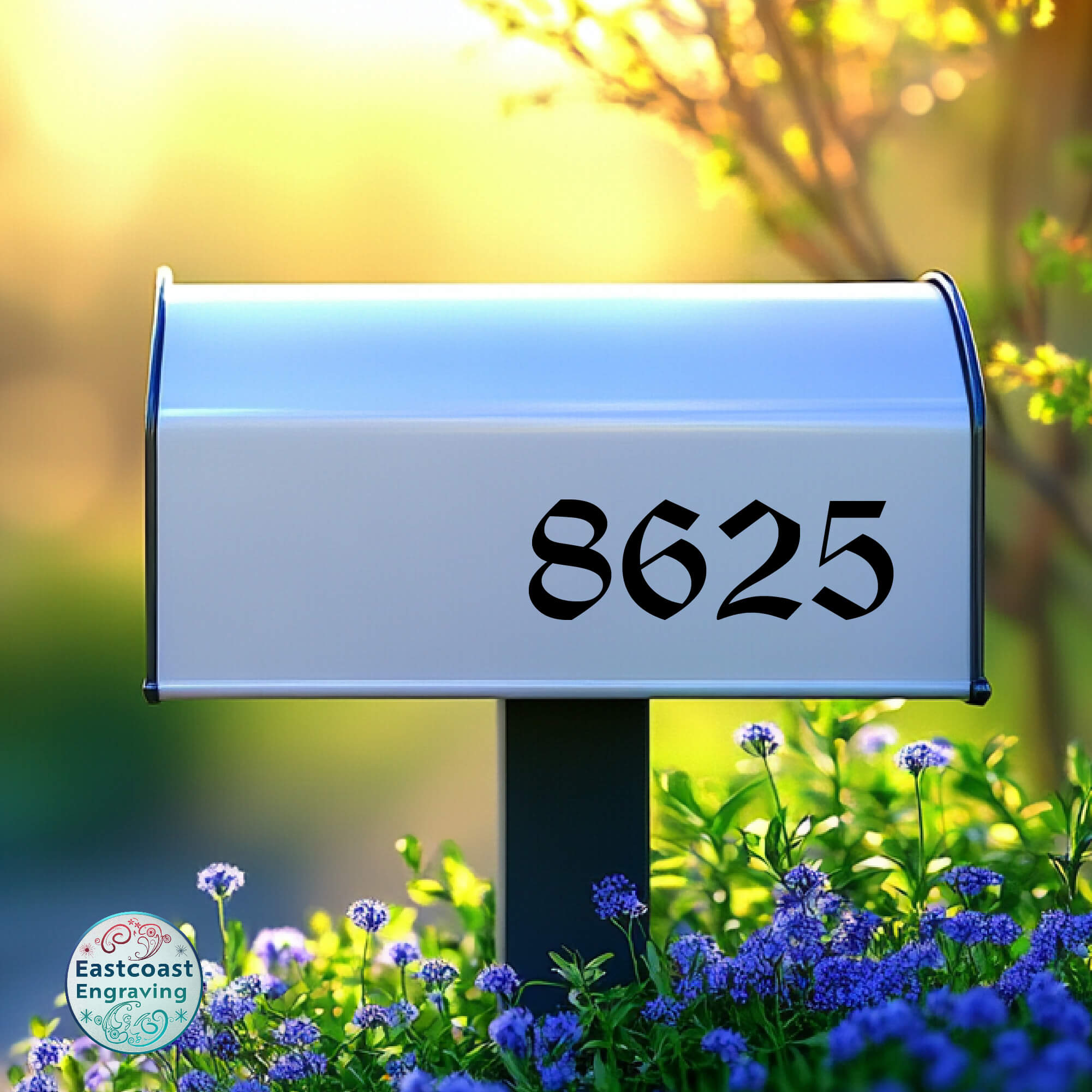 Optional door number decals in modern, sleek font design