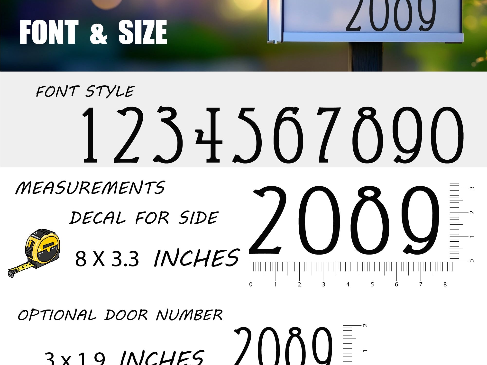 Mailbox decals size guide for perfect fit