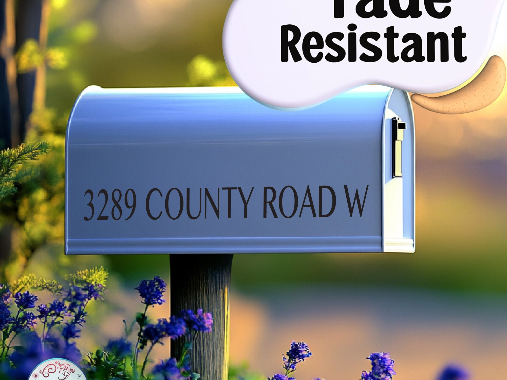 Personalized mailbox lettering for curbside mailboxes