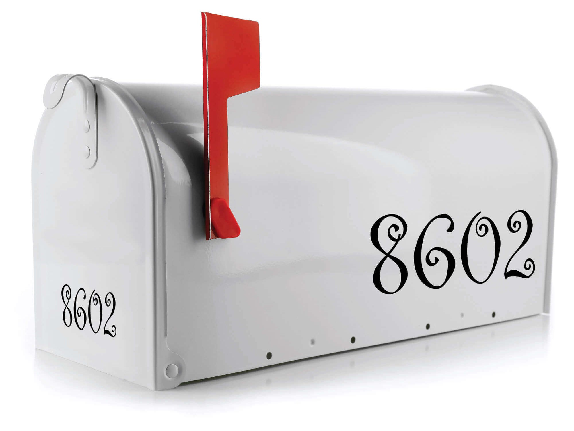 Vinyl house address numbers for mailbox and home