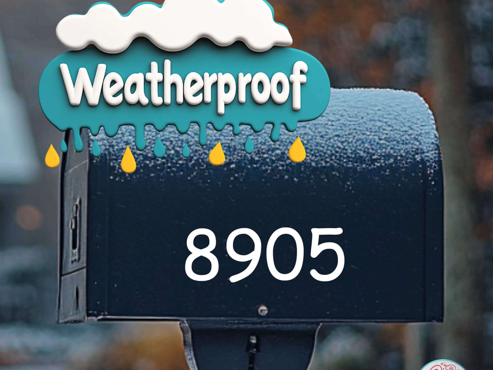 Long-lasting weatherproof house numbers decals for curb appeal