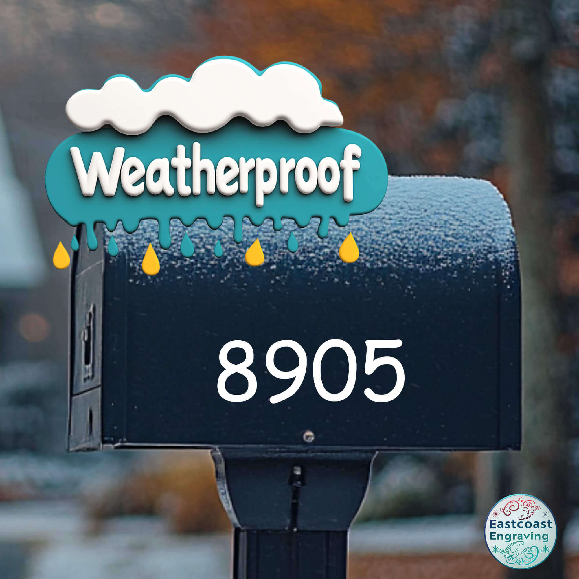 Long-lasting weatherproof house numbers decals for curb appeal