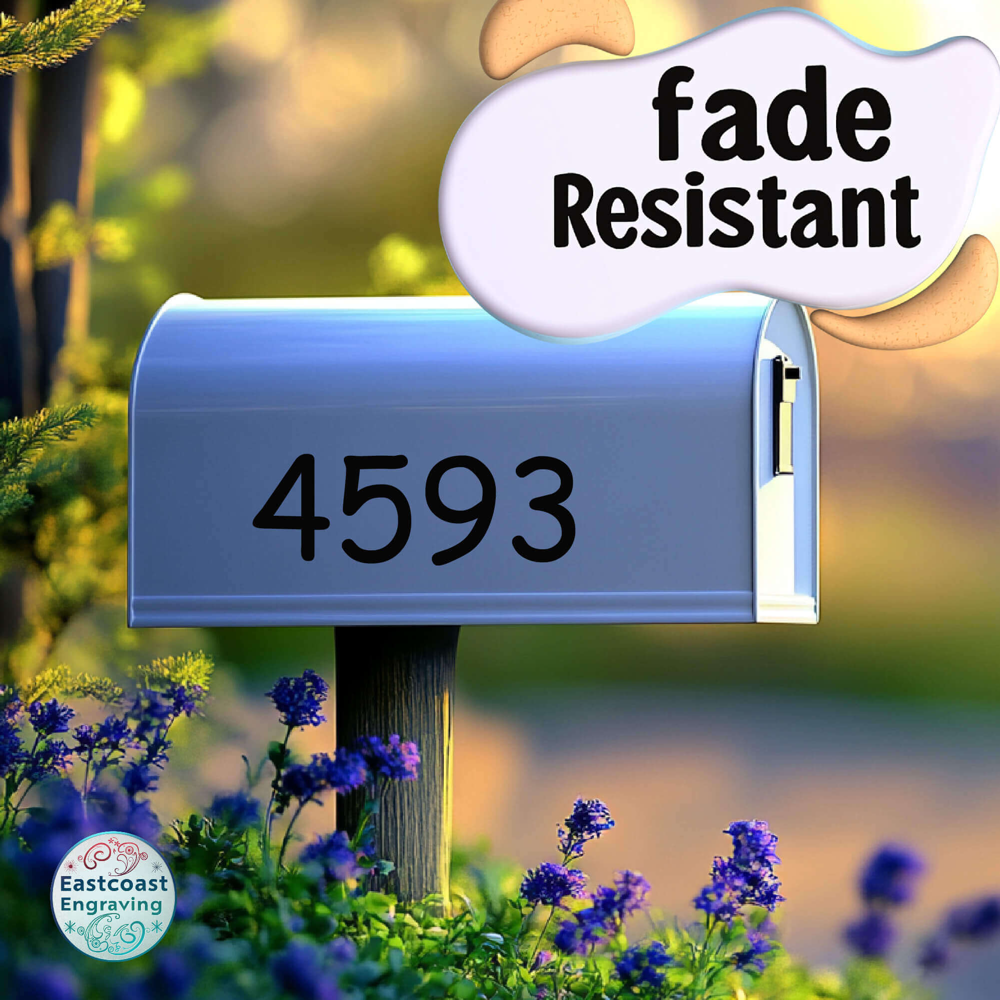 High-quality vinyl house numbers showing clean application