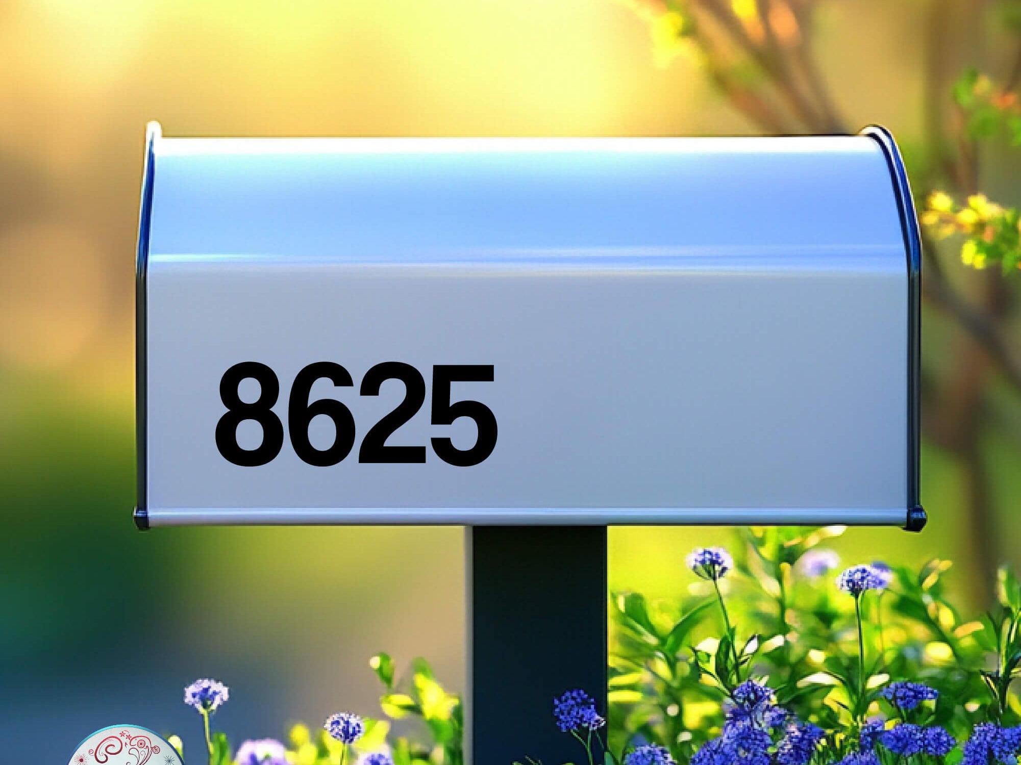 Custom number stickers for outdoor mailbox durability