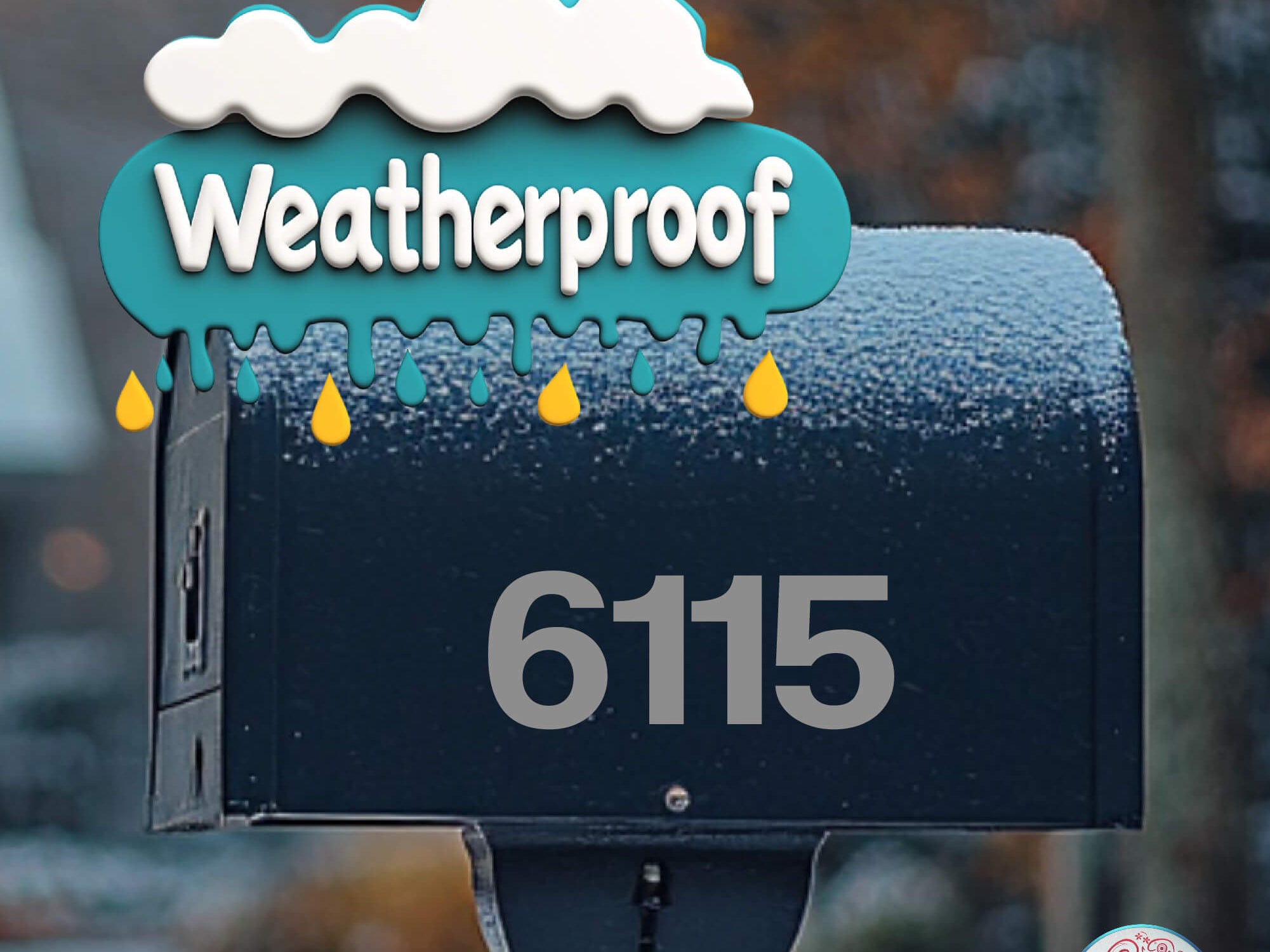Weatherproof mailbox decals with professional finish