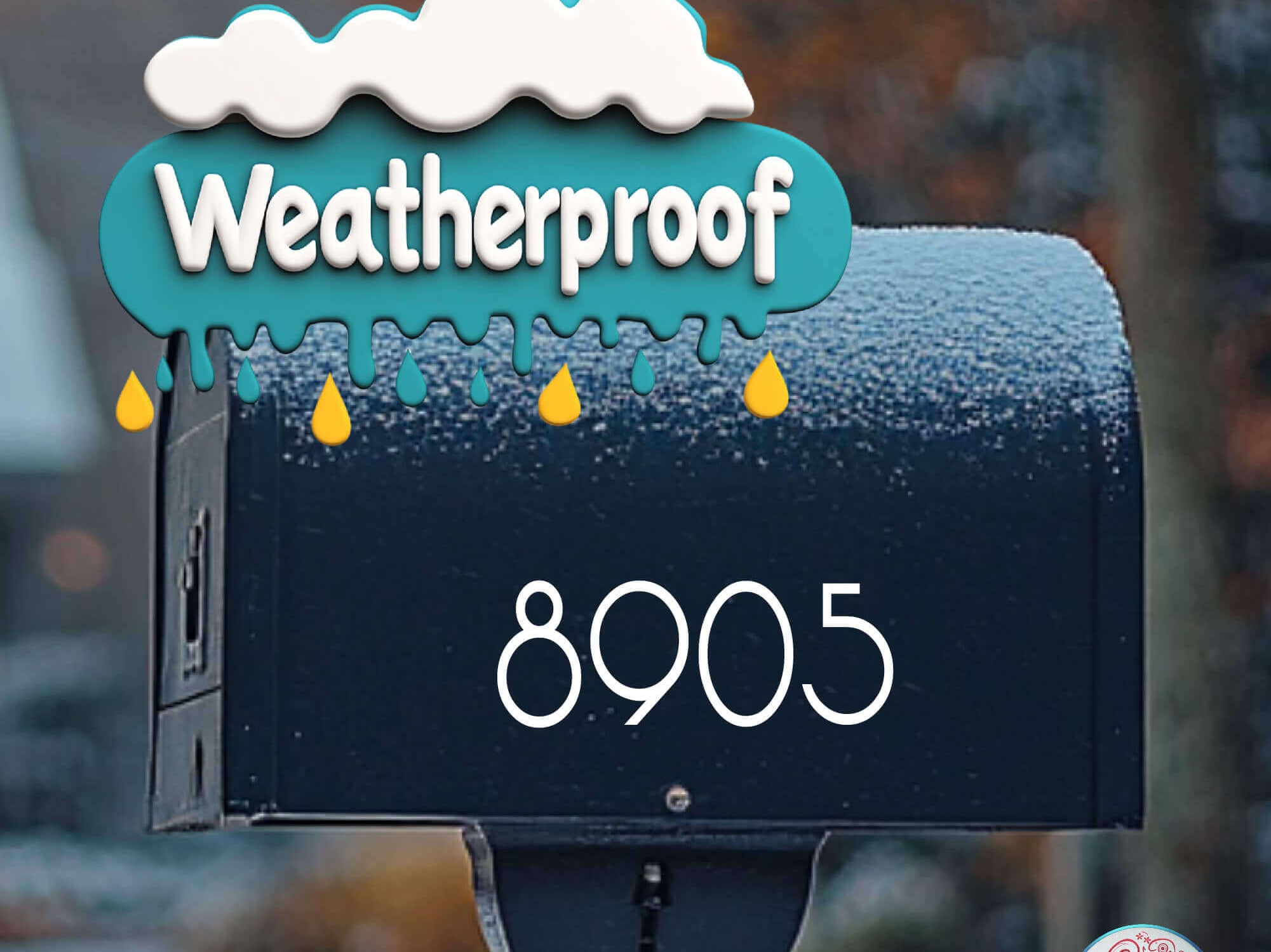 Peel-and-stick mailbox numbers for quick installation