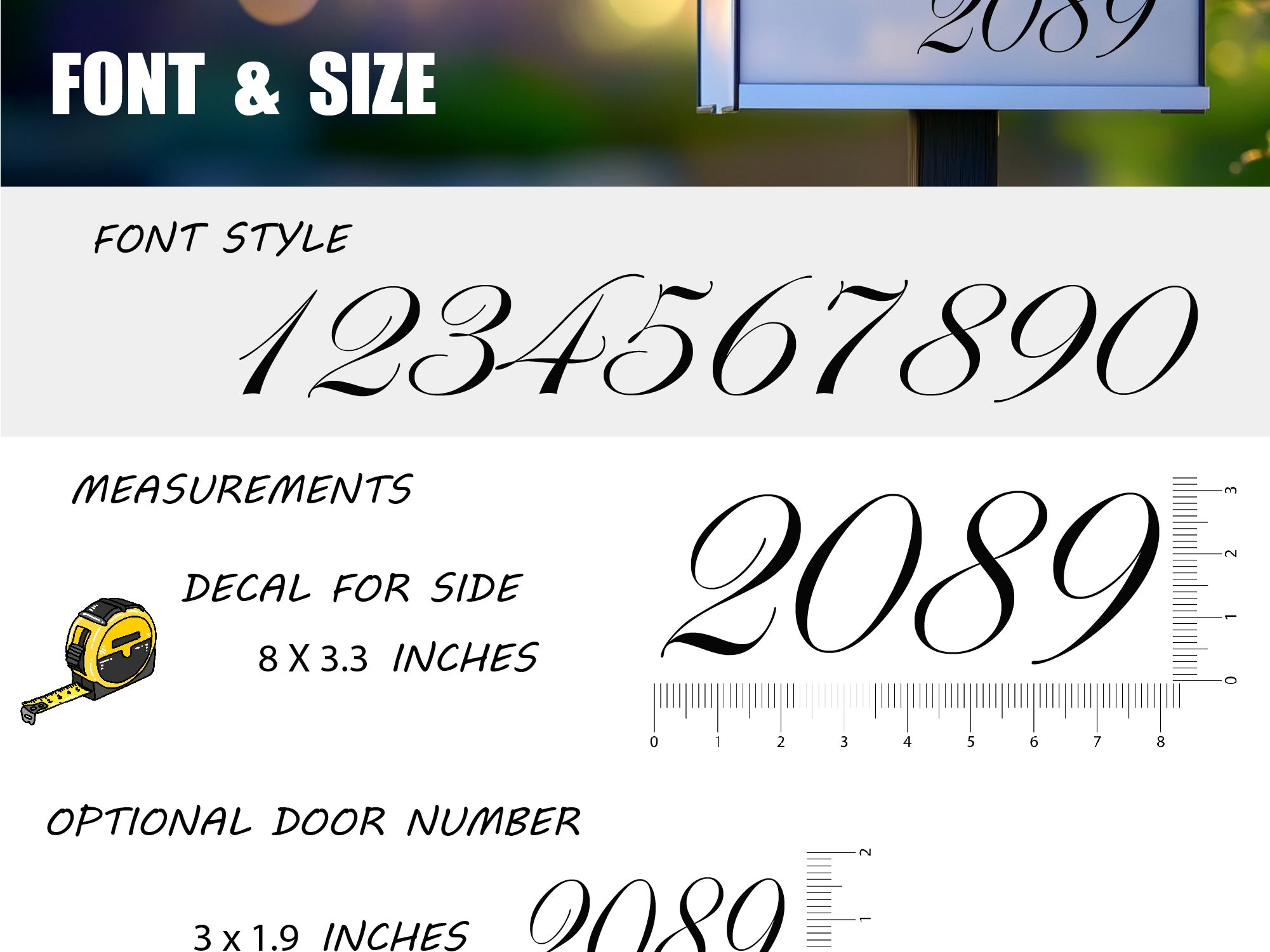 Weatherproof mailbox numbers for curb appeal