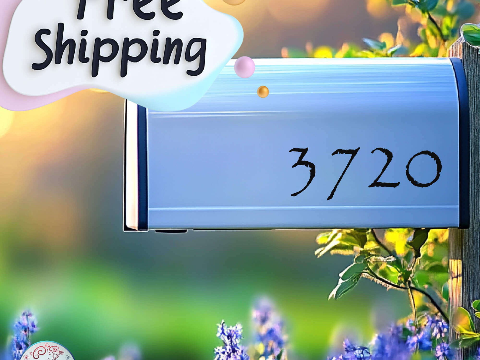 Replacement custom vinyl mailbox numbers for upgrading faded or peeling decals.