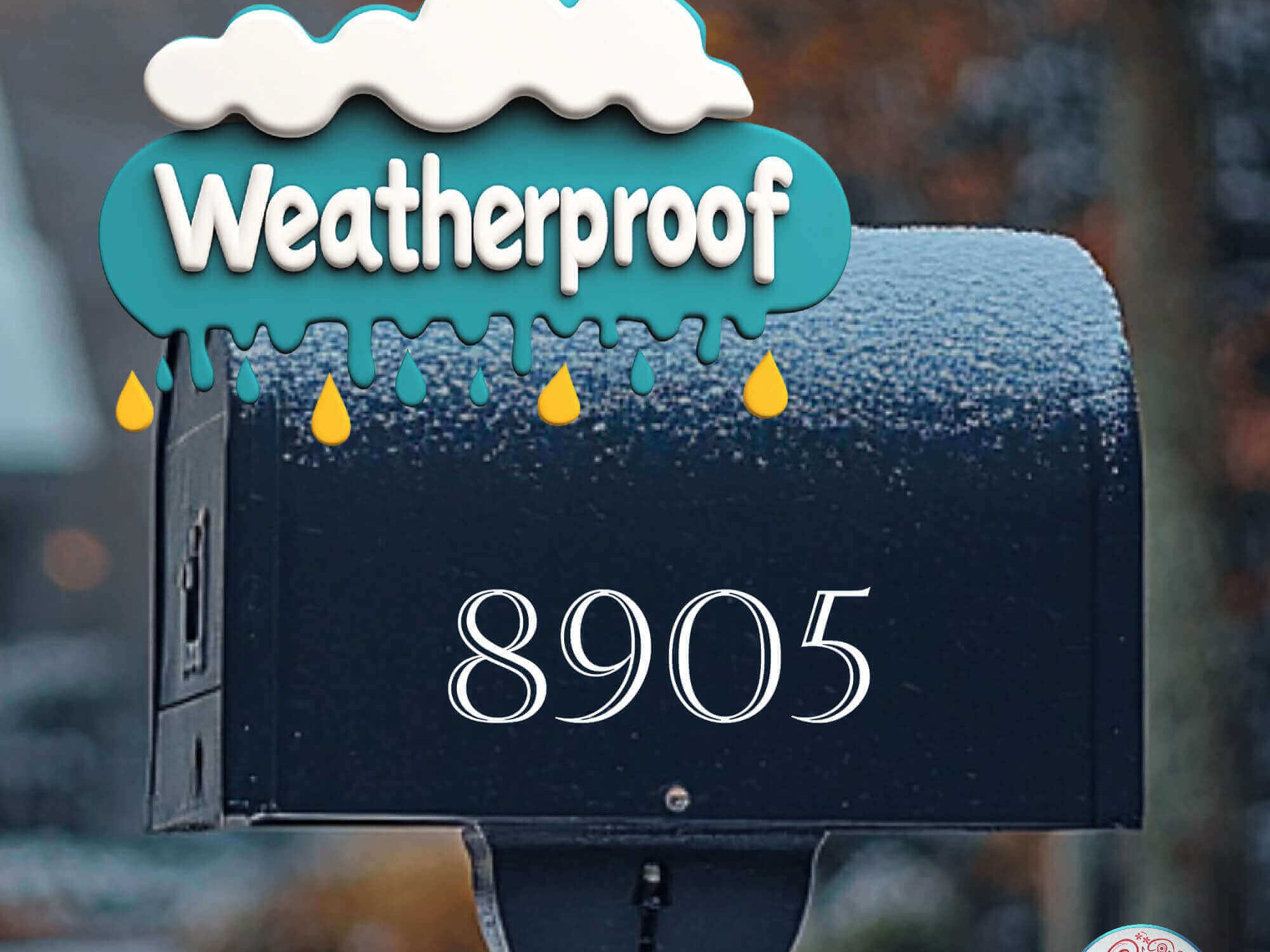 Application guide for peel and stick mailbox numbers