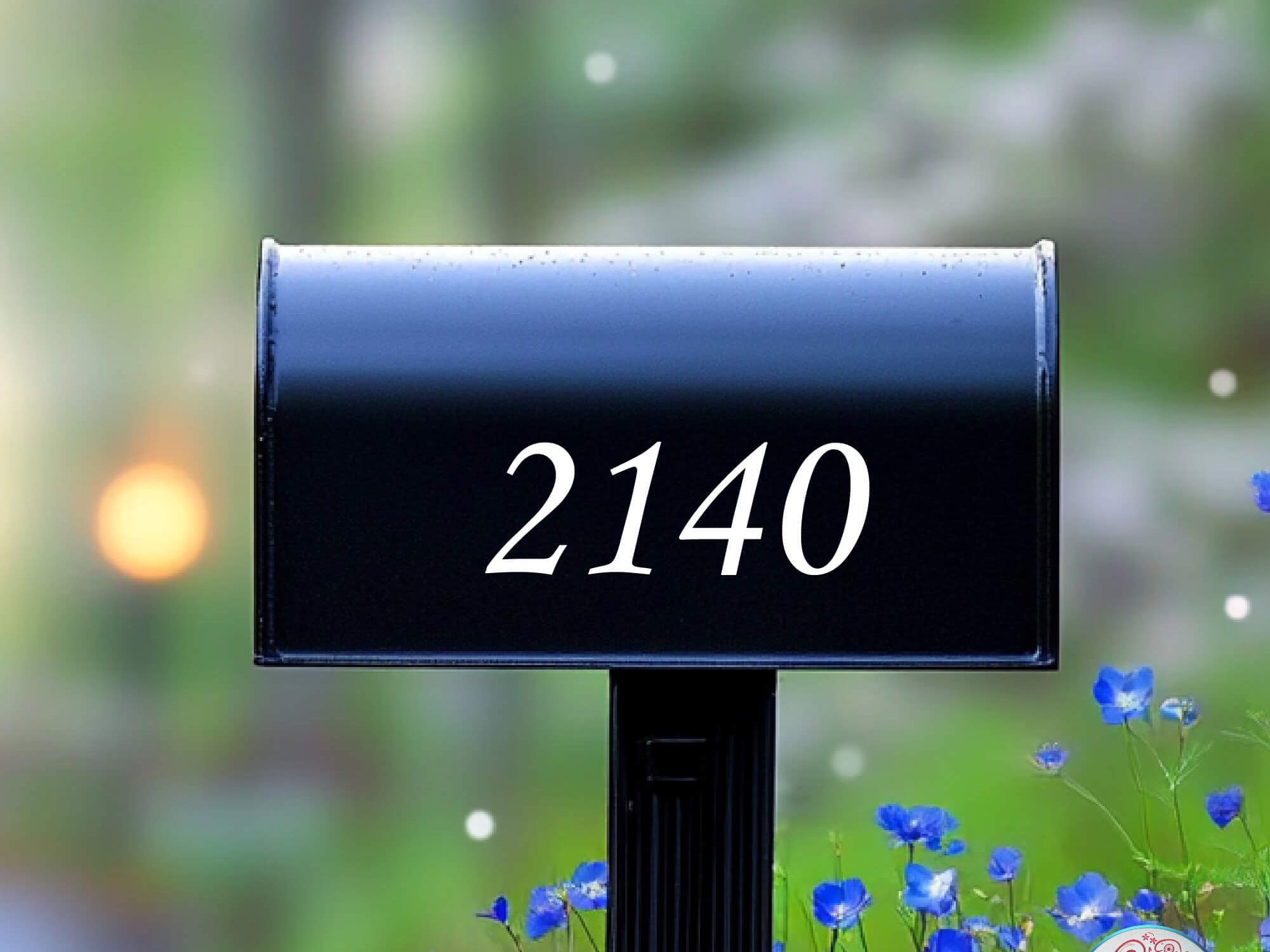 Customizable decals for mailbox numbers