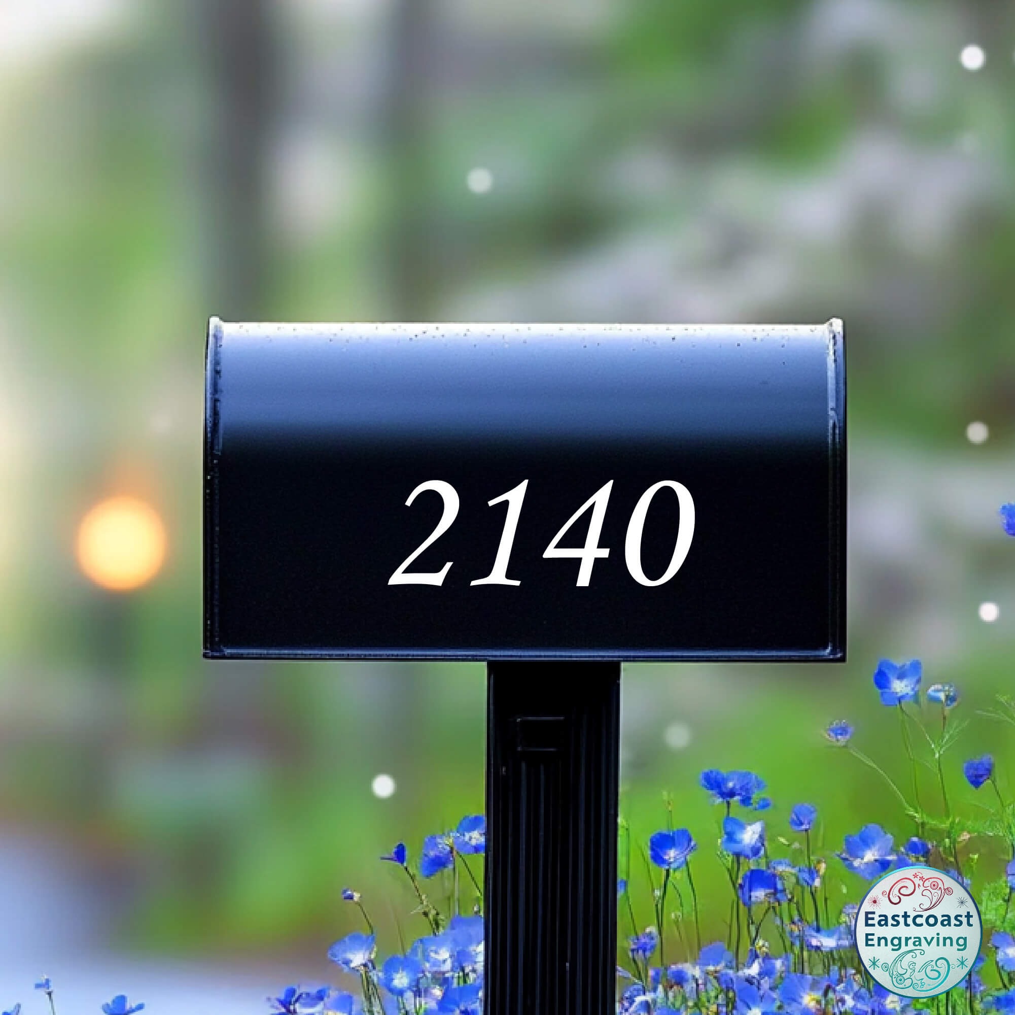 Customizable decals for mailbox numbers