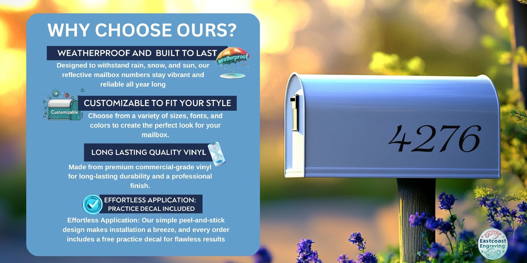 Reasons to choose our vinyl mailbox numbers for durability and style