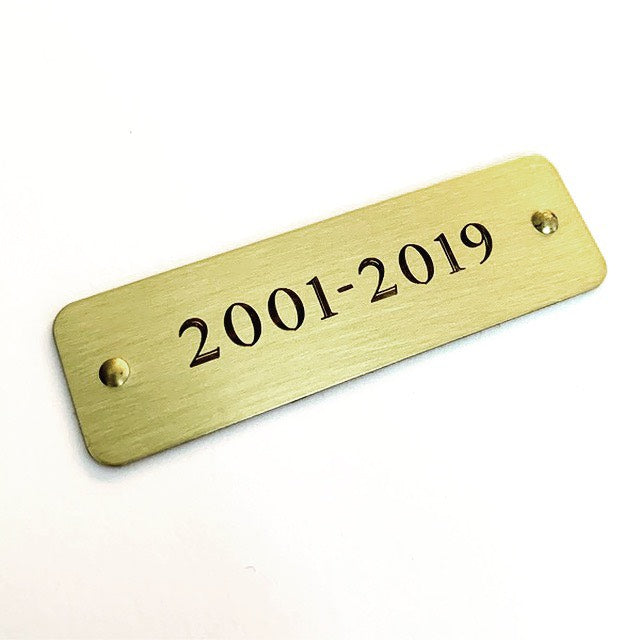 Engraved Self Adhesive Tag | Engraved Sticky Tags | Rivets  1-4 lines - Eastcoast Engraving