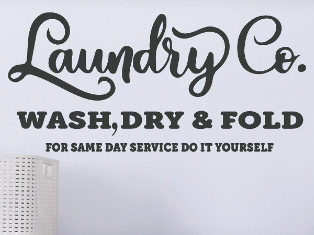 Laundry Room Vinyl Decal | Laundry Co. - Eastcoast Engraving