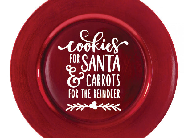 Cookies For Santa Carrots for Reindeer Decal - Eastcoast Engraving