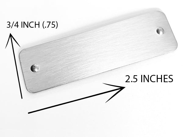 Custom metal labels ideal for equipment or drawers