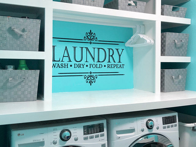 Vinyl Laundry Wall Decal, bold design for stylish home decor - Eastcoast Engraving