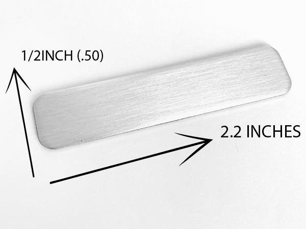 Engraved metal tags for labeling equipment or personal items