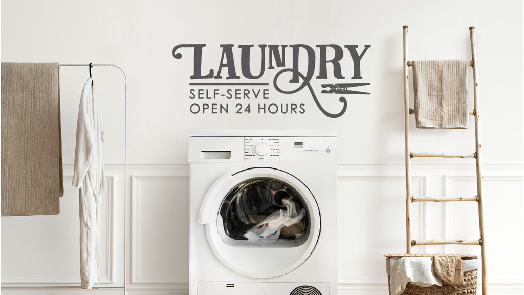 "Make Laundry Day a Breeze with a Vinyl Wall Decal!"