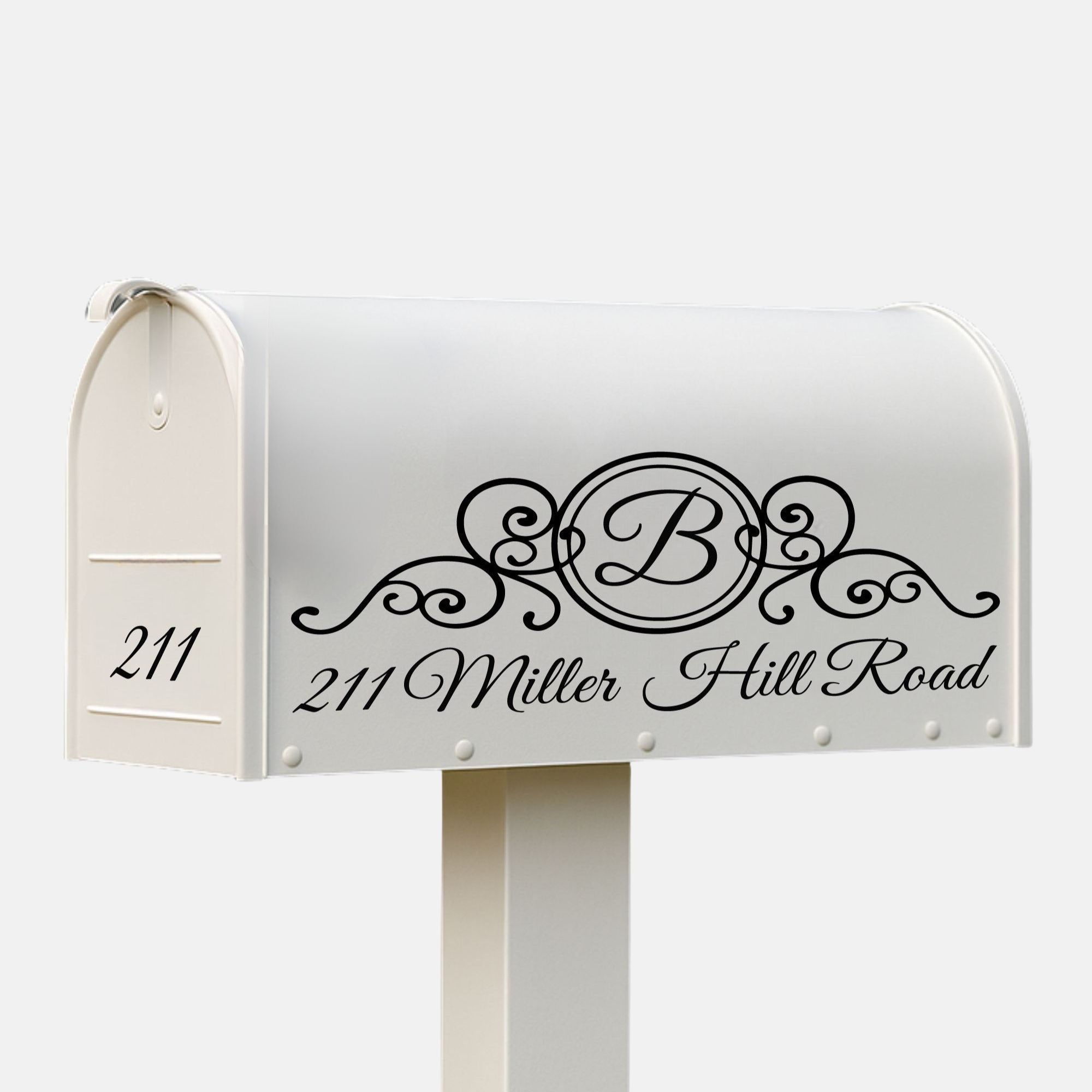Personalized mailbox decals for curb appeal and visibility