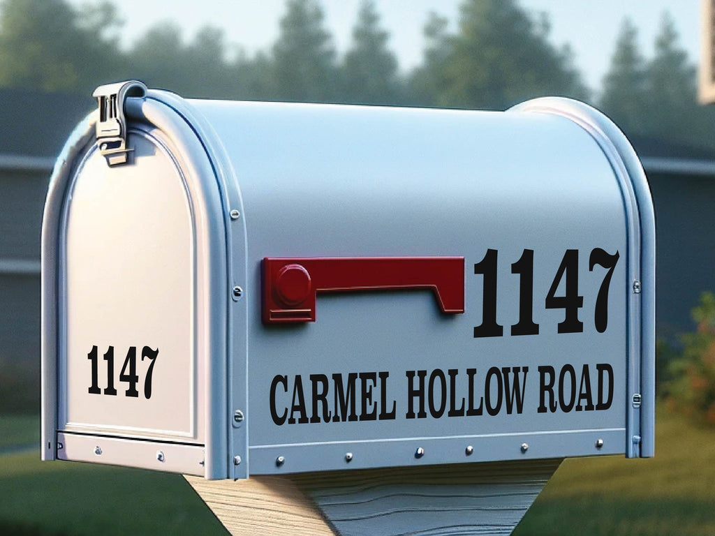 Personalized mailbox sticker with creative motifs that reflect your personal style