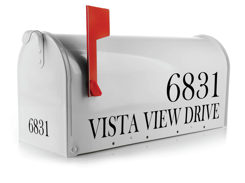 Elegant mailbox decal in custom design enhancing curb appeal