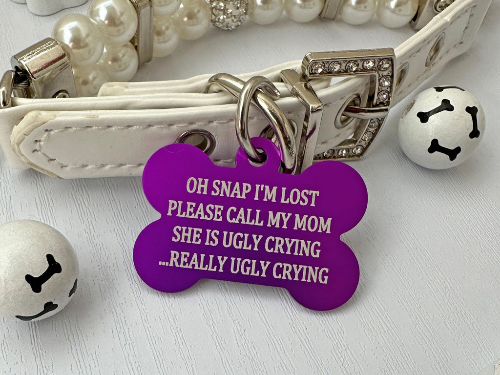 Cute Pet ID Tag - Oh Snap Ugly Crying Funny Dog Tags For Dogs - Eastcoast Engraving