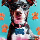 Close-up of Funny Dog Tag – Engraved Mom is Ugly Crying Design