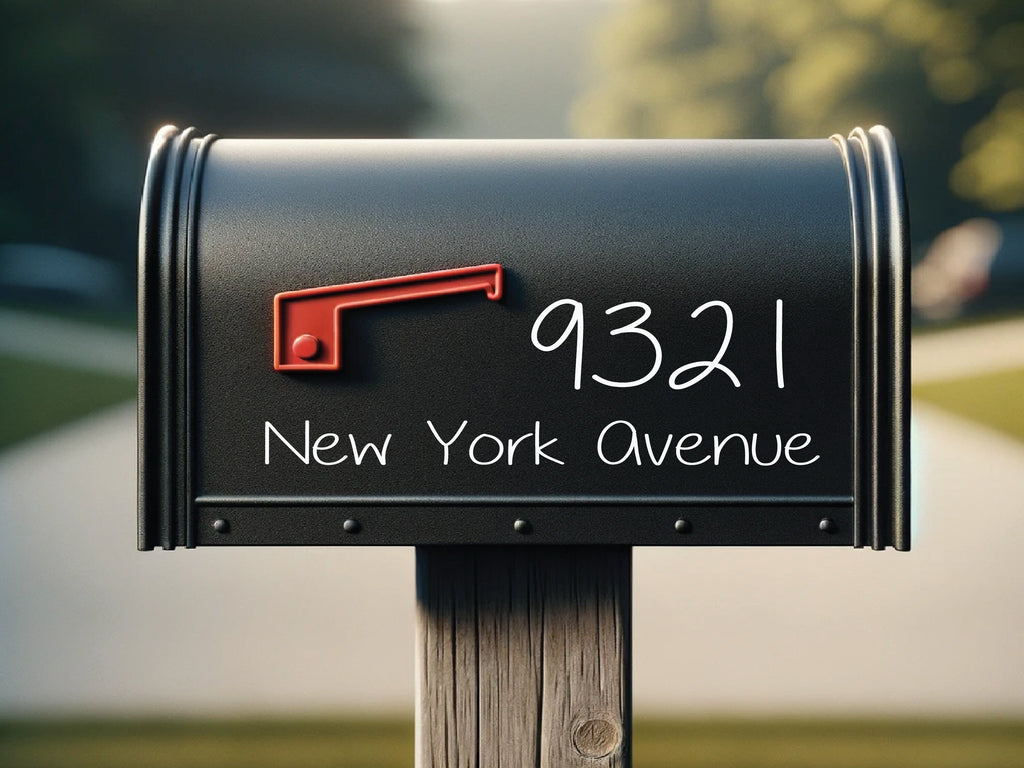 Weather-resistant mailbox sticker showcasing vibrant color durability