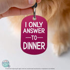 Personalized cat collar tags funny engraved pet tag hot pink