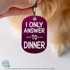 Personalized cat collar tags custom engraved pet ID purple
