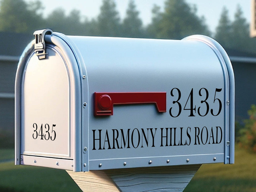 Bold and clear mailbox number decal for easy reading