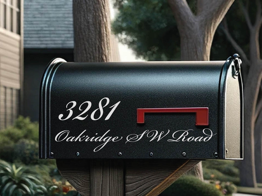 Easy application of custom mailbox sticker