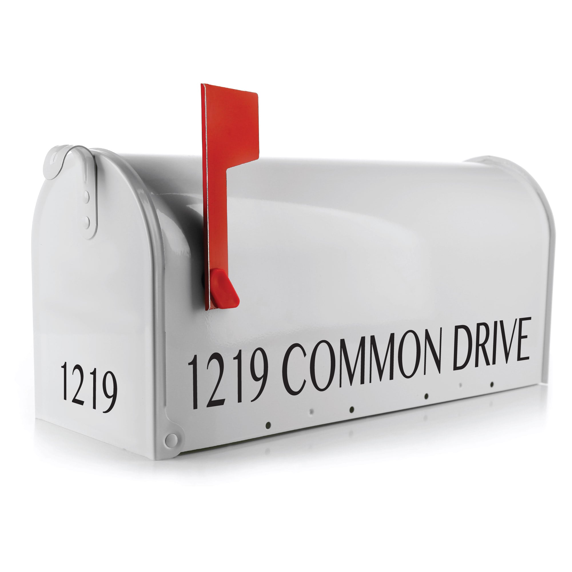 Custom vinyl mailbox decal for address lettering