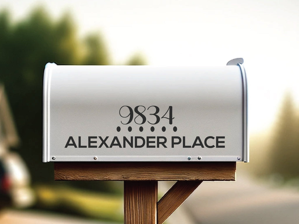 Durable mailbox sticker withstands harsh weather conditions