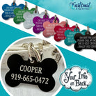 Engraved dog collar name tag - Customizable pet ID tag with 'Mom is Ugly Crying' on front